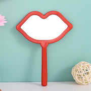 Lip shaped handheld makeup mirror, view 3 - MRSLM