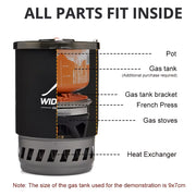 portable camping cooking system with gas stove, view 4 - MRSLM