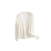 Mohair-wool blend cardigan, view 6 - MRSLM