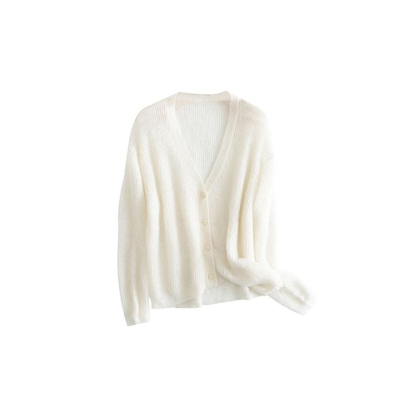 Mohair-wool blend cardigan, view 6 - MRSLM