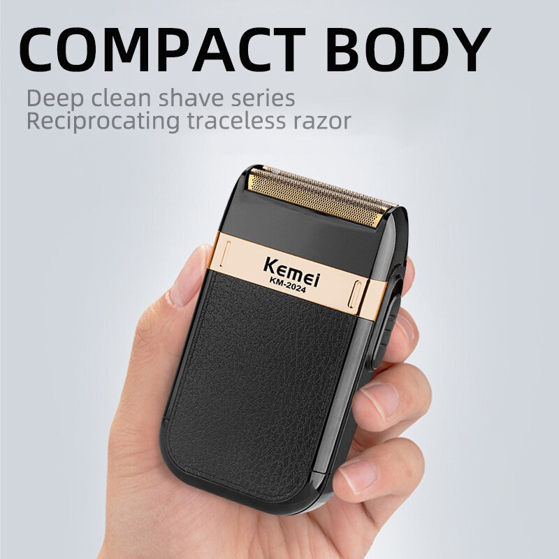 cordless twin blade electric shaver, view 3 - MRSLM
