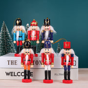 Wooden nutcracker soldier ornaments set of 6, view 4 - MRSLM