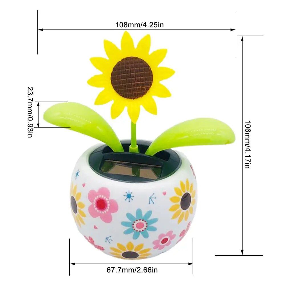 Sunny Bloom Solar-Powered Dancing Flower & Butterfly Bobblehead