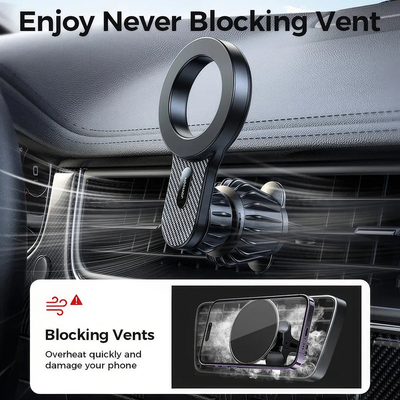 universal magnetic car phone holder, view 4 - MRSLM
