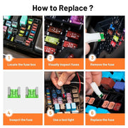 180-piece automotive blade fuse kit, view 5 - MRSLM