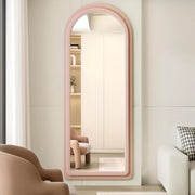 arched full-length mirror with flannel frame, view 5 - MRSLM
