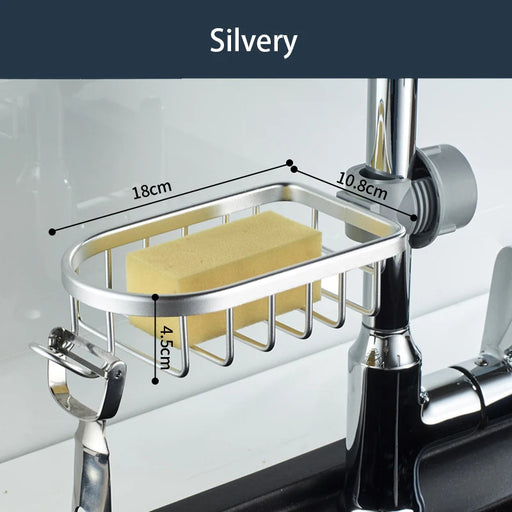 wall-mounted bathroom shelf and shower organizer, view 3 - MRSLM