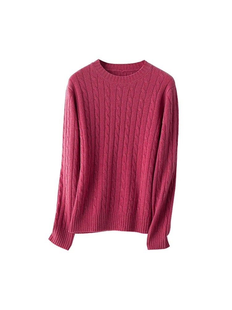 Women's wool crew neck pullover, view 12 - MRSLM
