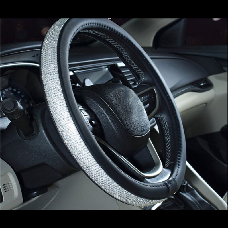 rhinestone steering wheel cover, view 7 - MRSLM