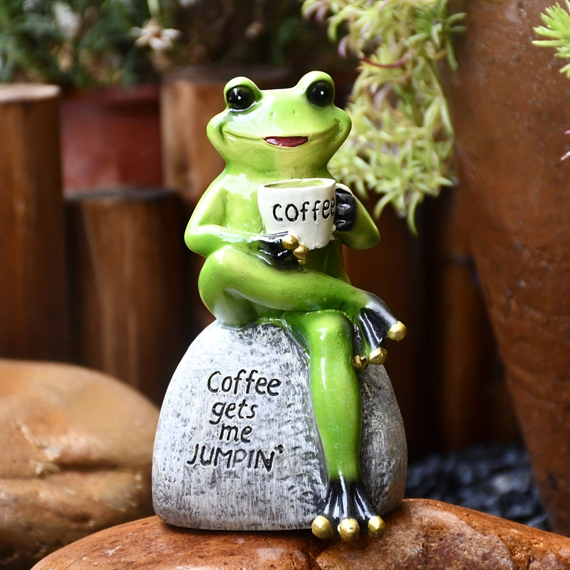 resin frog statue, view 3 - MRSLM