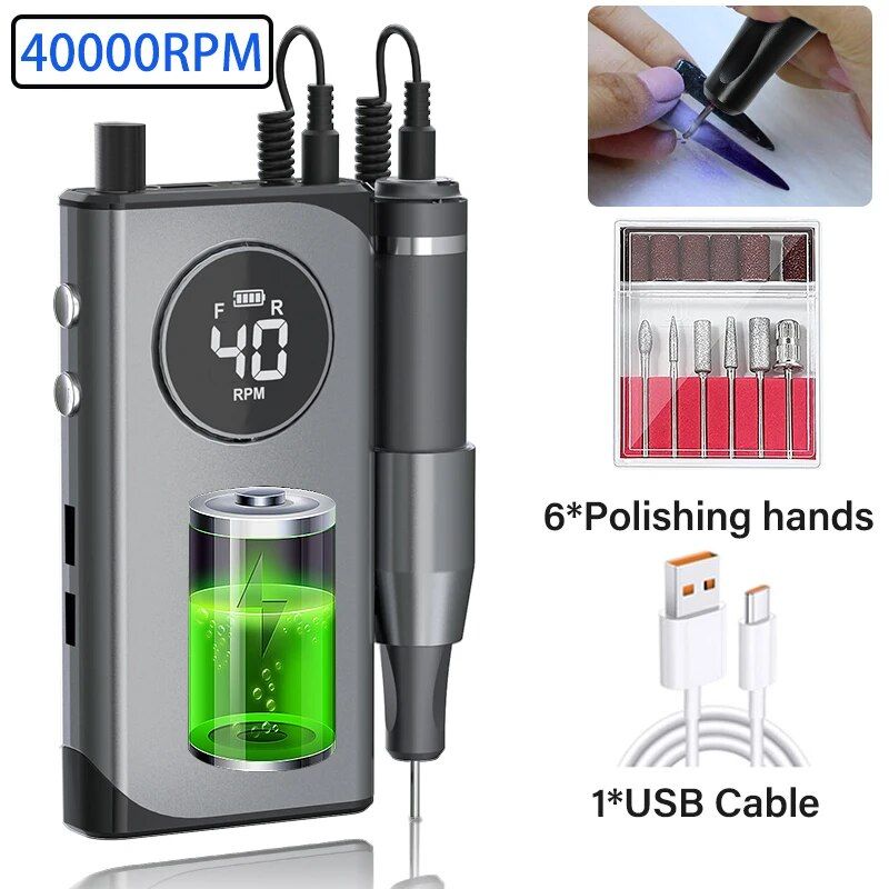 electric nail drill machine, view 4 - MRSLM