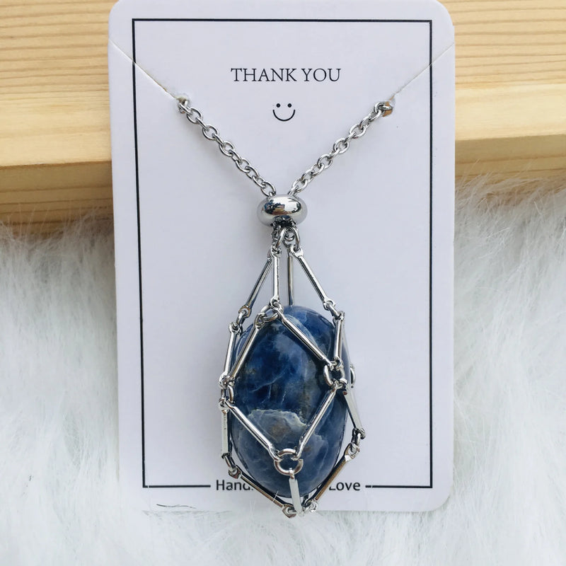 customized stone pendant necklace, view 7 - MRSLM