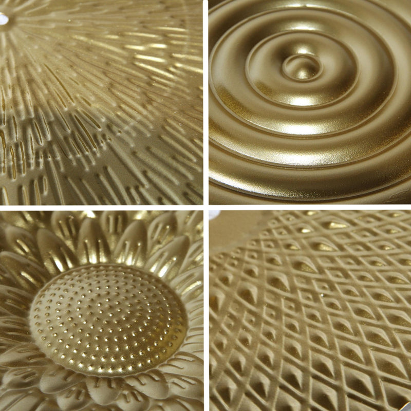 Round gold metal wall hanging, view 16 - MRSLM