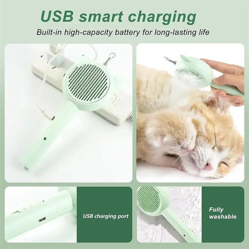 5-in-1 cat grooming and play brush, view 9 - MRSLM