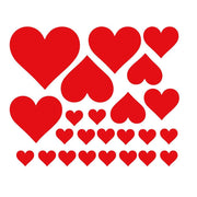 Vinyl heart decals 24-piece set, view 5 - MRSLM