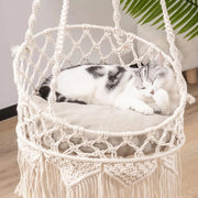 boho hanging cat bed, view 2 - MRSLM