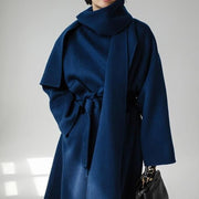 fashion women's coat with scarf collar, view 10 - MRSLM