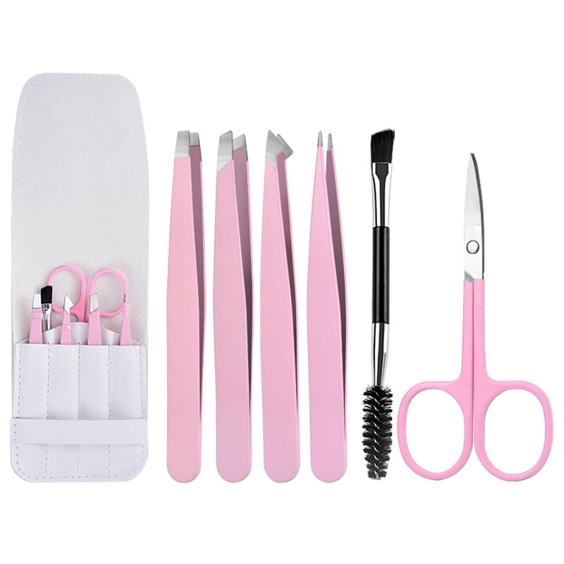6-piece eyebrow tweezer set, view 2 - MRSLM