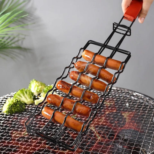 stainless steel BBQ hot dog grill basket - MRSLM