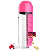 600ml water bottle with pill boxes, view 5 - MRSLM