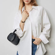 autumn back twist long sleeve blouse, view 7 - MRSLM
