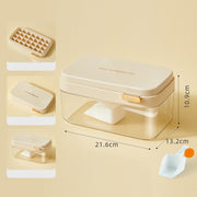 Square ice cube tray with flip-top lid, view 3 - MRSLM