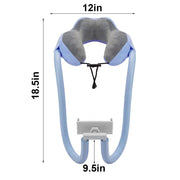 U-shaped neck pillow with phone holder, view 2 - MRSLM