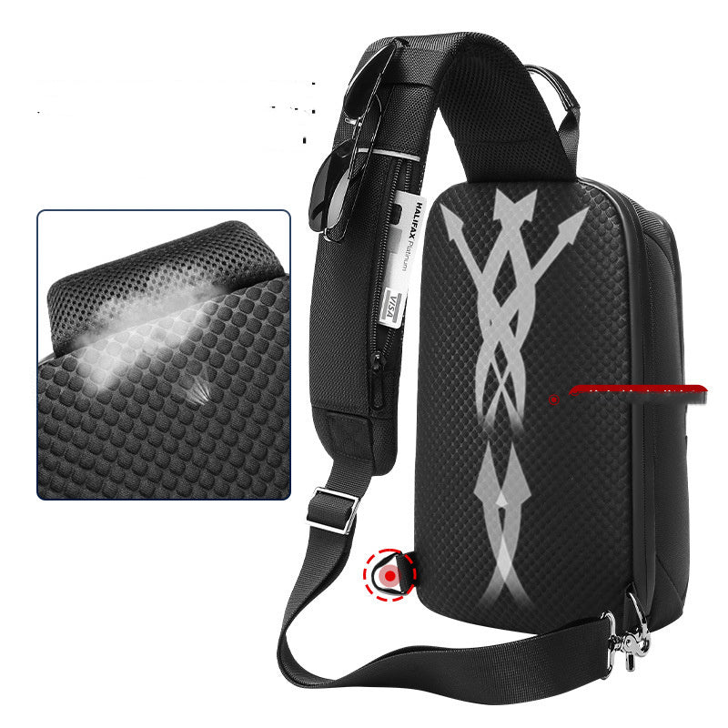 Oxford fabric messenger bag, view 4 - MRSLM