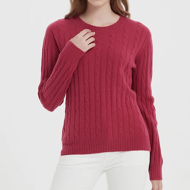 Women's wool crew neck pullover - MRSLM