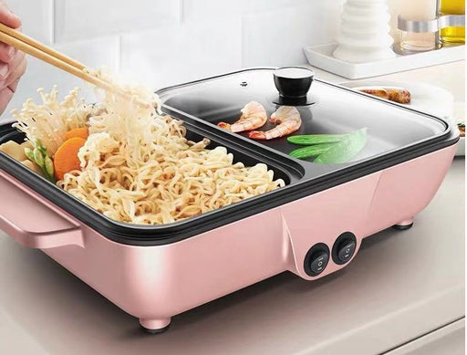 multi-function grill hot pot pan, view 4 - MRSLM