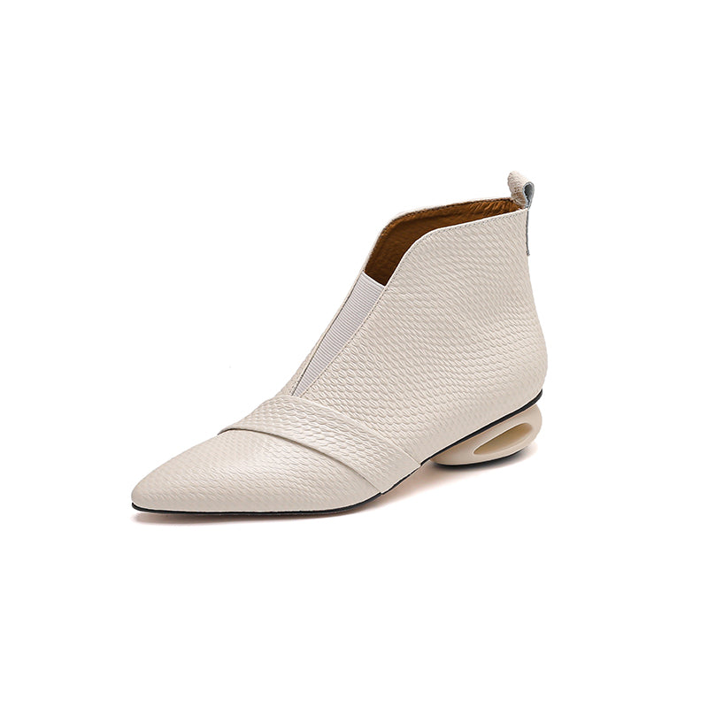 leather wedge boots, view 2 - MRSLM