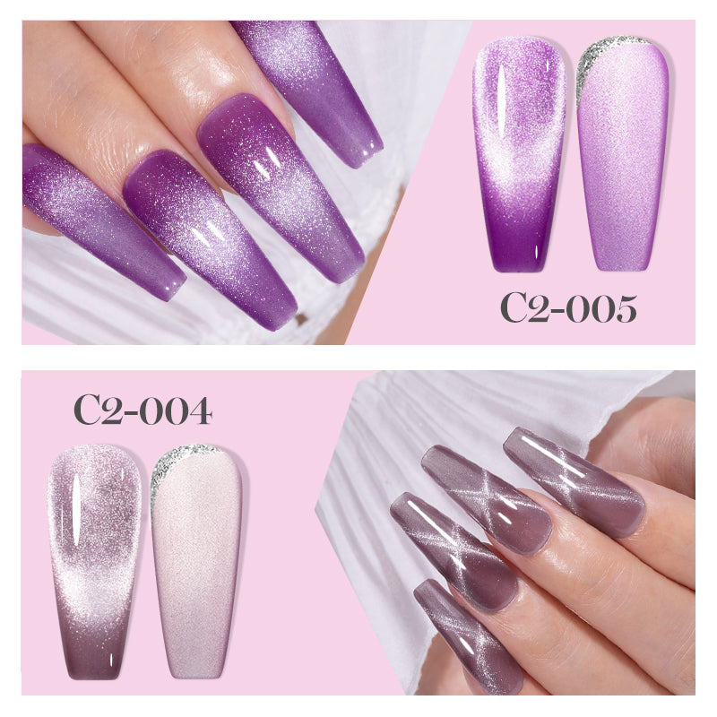 cat magnetic glitter gel nail polish, view 7 - MRSLM
