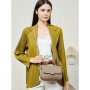 leather crossbody saddle bag, view 6 - MRSLM