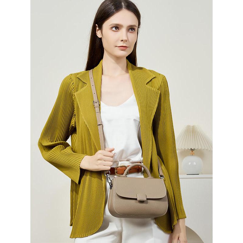 leather crossbody saddle bag, view 6 - MRSLM