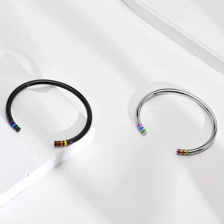 Six-color Rainbow Pride Month Minimalist Couples Bracelet