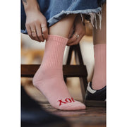 women's letter love mid socks, view 7 - MRSLM