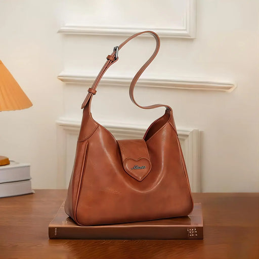 vintage PU leather tote bag - MRSLM