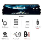 rearview mirror dash cam, view 4 - MRSLM