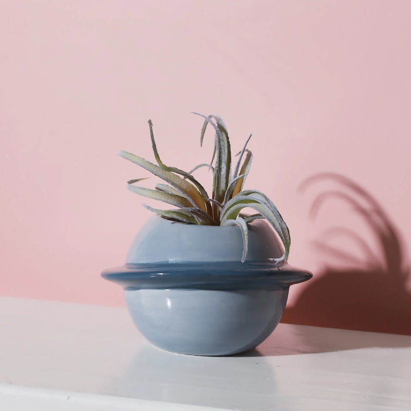 Mini planet shape ceramic succulent flower pot, view 8 - MRSLM