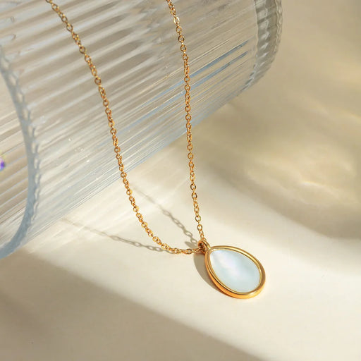 Opal drop pendant necklace - MRSLM