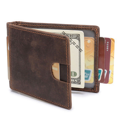 handmade leather wallet, view 3 - MRSLM