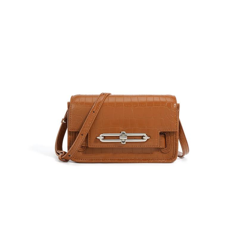 crocodile pattern shoulder bag, view 6 - MRSLM