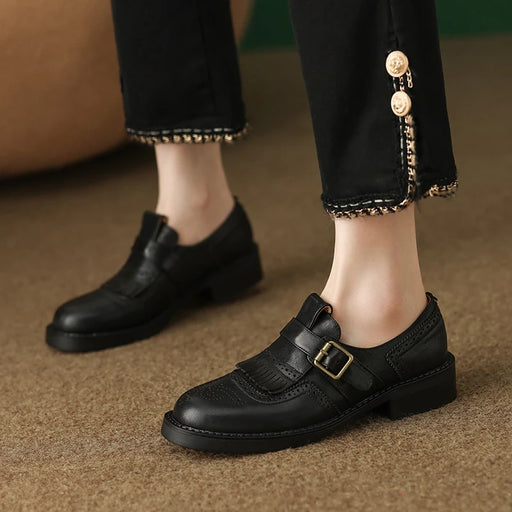 women's leather retro oxfords - MRSLM