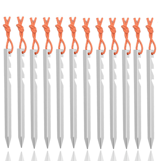 12-pack aluminum tent stakes, view 4 - MRSLM