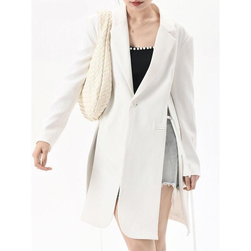 women's lace-up blazer, view 2 - MRSLM