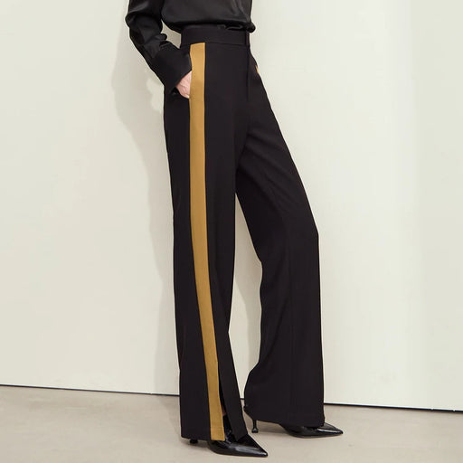 contrast stitching blazer pants for women - MRSLM