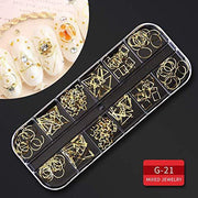 Nail pearl rivet shell jewelry set, view 8 - MRSLM