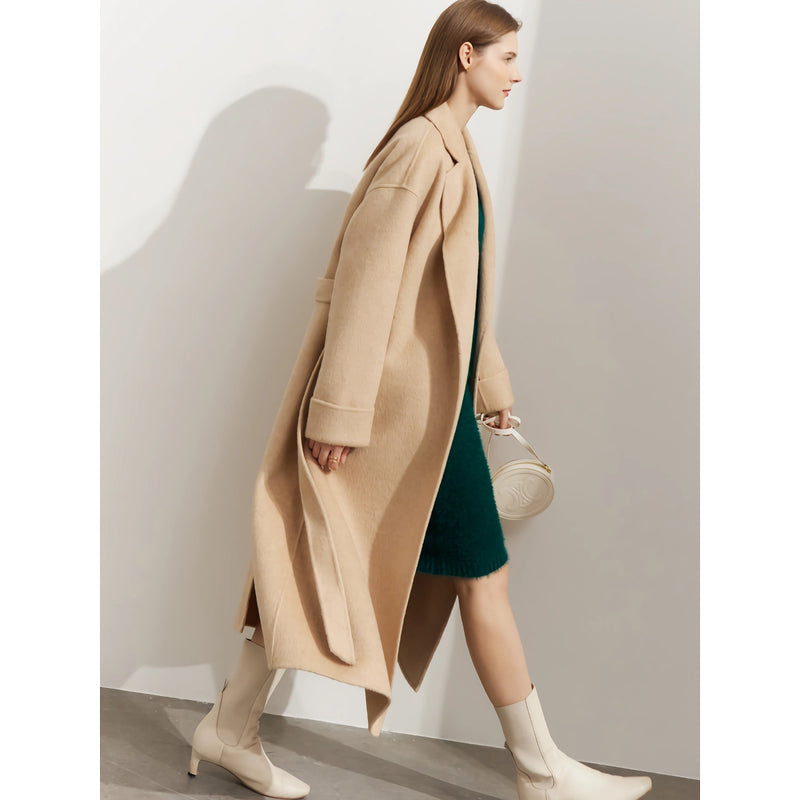 long wool blend coat, view 4 - MRSLM