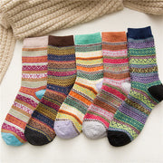 women's striped wool socks, view 2 - MRSLM