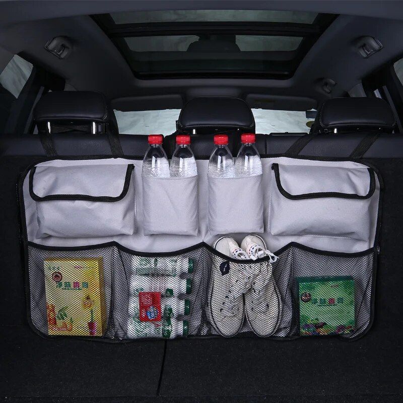 Universal Car Trunk Organizer with Adjustable Backseat Storage Bag